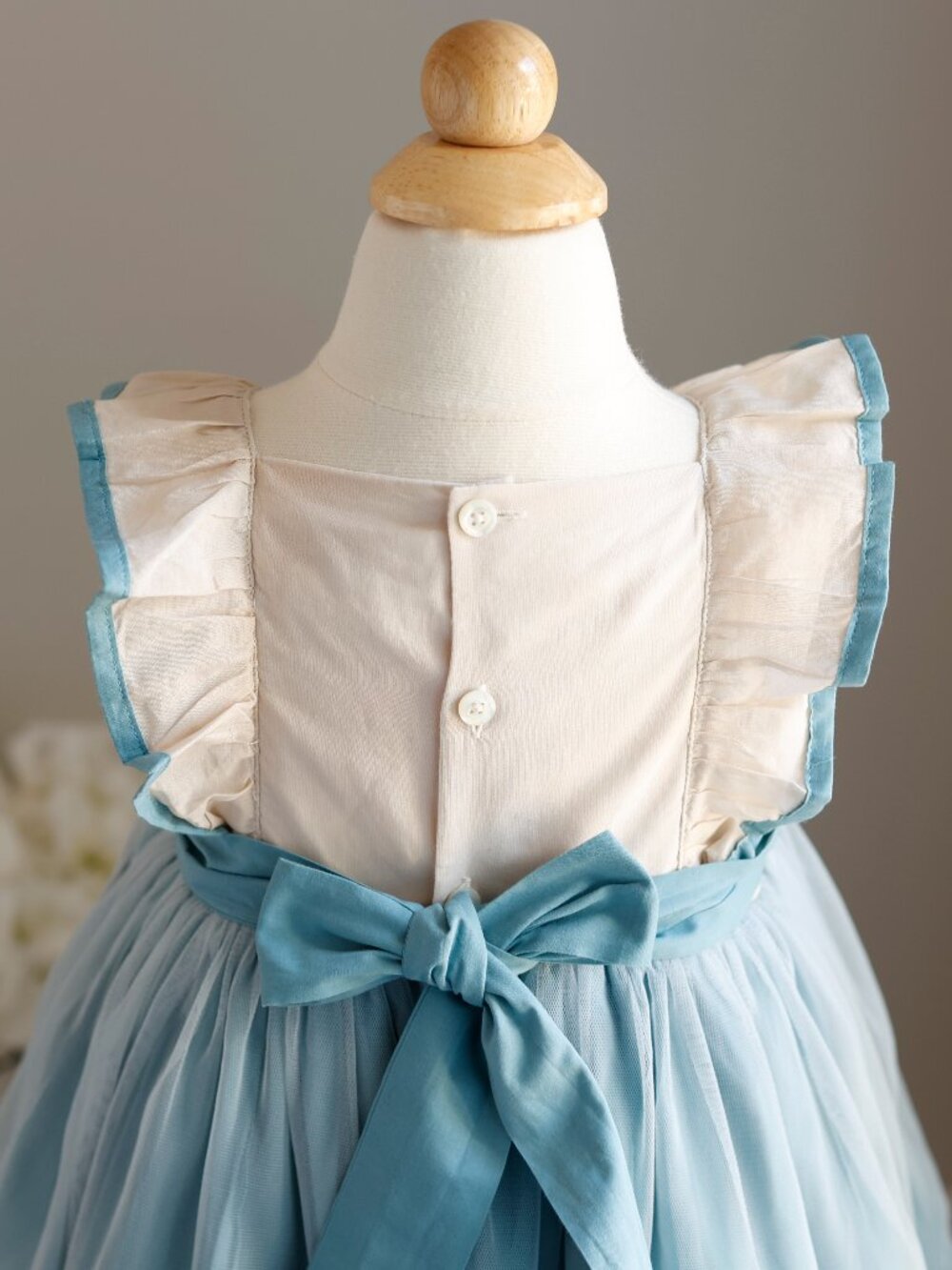 Well Dressed Wolf "Oh Holy Night" Dress Teal Khaki Cream Size 2T Like New - Picture 7 of 8